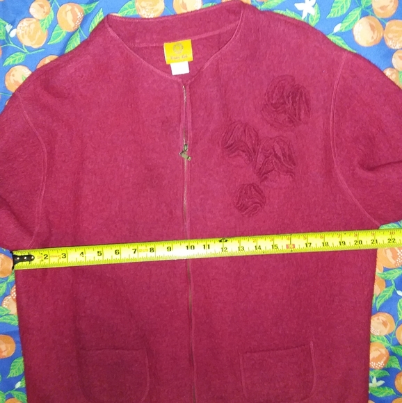 RUBY RD WOMENS 100%WOOL RED BLAZER - Picture 7 of 7